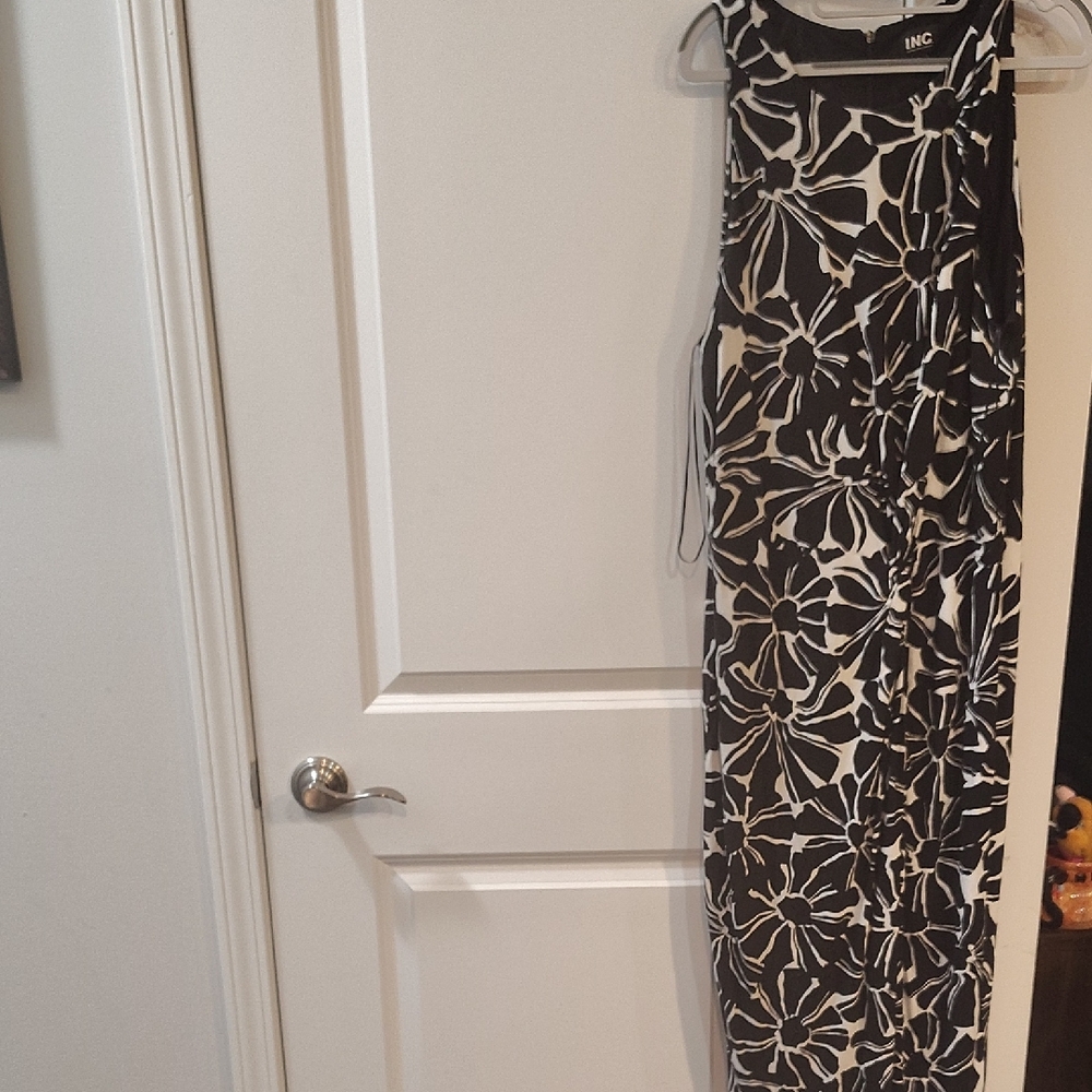 INC International Concepts Monochrome Floral Maxi Dress